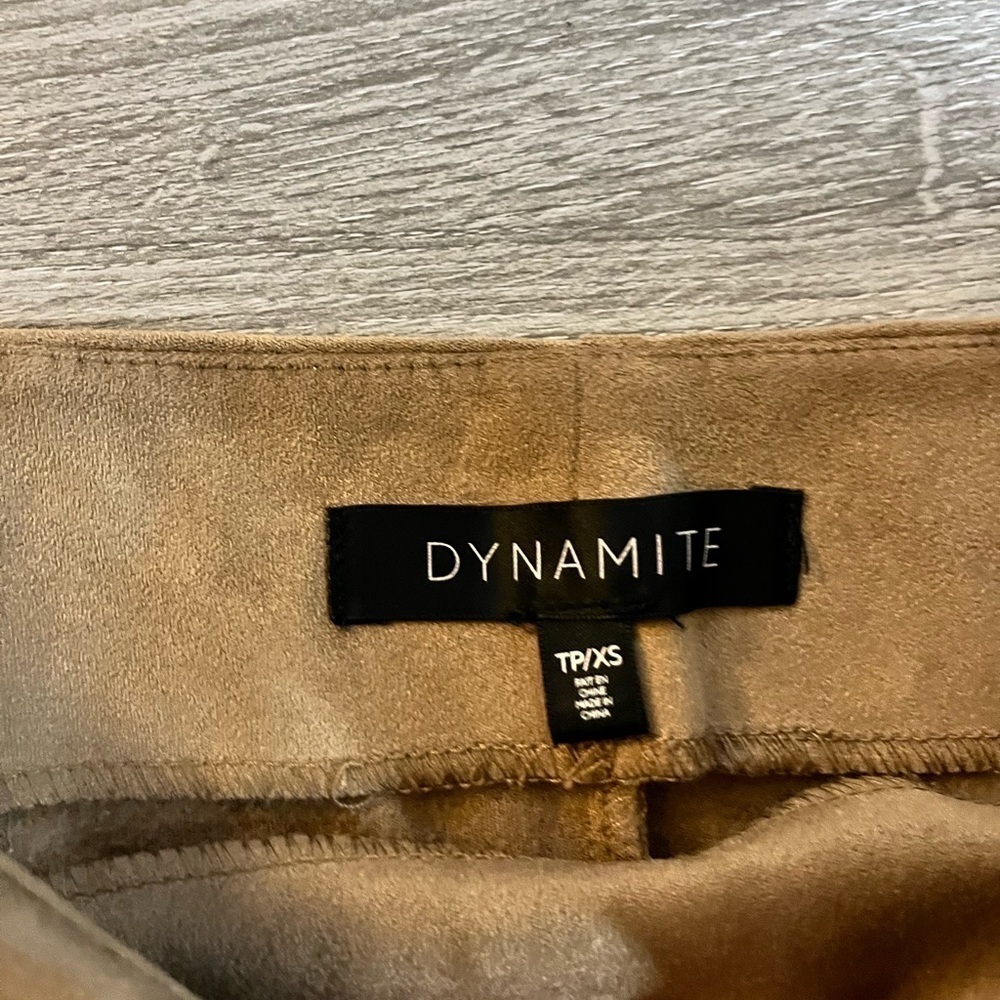DYNAMITE Faux Suede Tan Mini Skirt - Picture 5 of 5